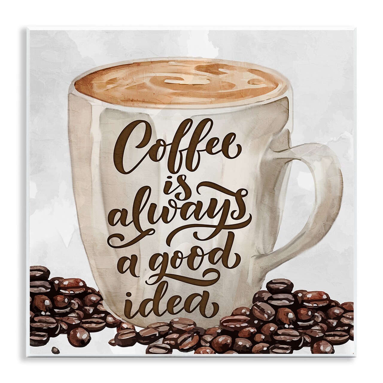 Stupell Industries Coffee Phrase Classic Mug Wall Plaque Design by Kim Allen